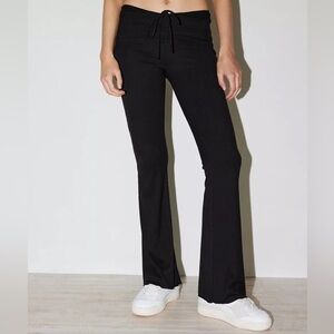 Urban Outfitters Out From Under Ruched V-Waist Flare Black Legging NWT